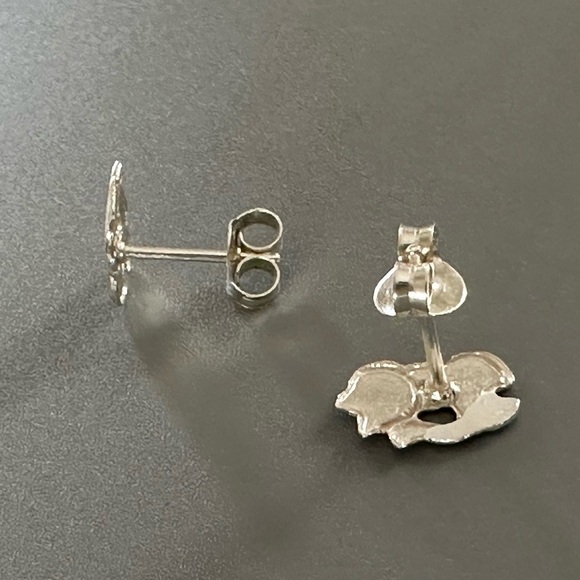 Sterling Silver Enamel Kitty Cat Studs - Picture 5 of 9